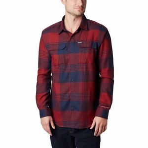 Columbia Silver Ridge™ 2.0 Flannel Skjorta Herr Marinblå/Röda (OIJPK2749)